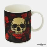 Porcelianinis Puodelis Kaukolė ir Rožės Skulls 'n' Roses